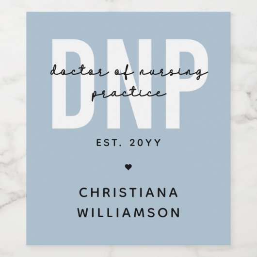 DNP看護カスタム練習医の卒業式 ワインラベル (シングルラベル)