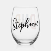 DNP看護パーソナライズされた医 ステムなしワイングラス (裏面)