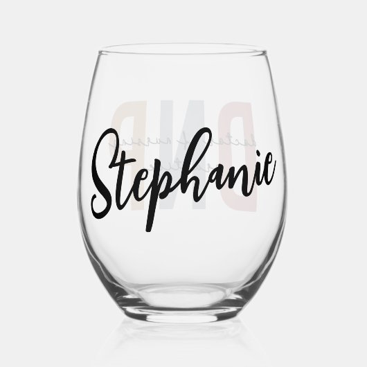 DNP看護パーソナライズされた医 ステムなしワイングラス (裏面)