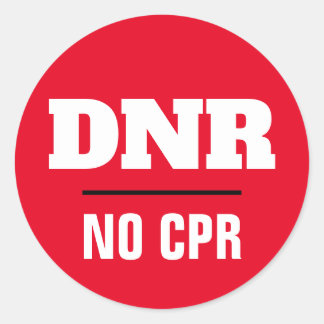 DNR非心肺蘇生薬警告薬 ラウンドシール