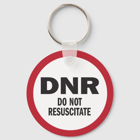 DNR Do Not Resuscitate medical キーホルダー (正面)