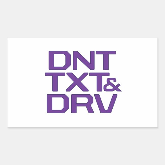 DNT TXTおよびDRV 長方形シール (正面)