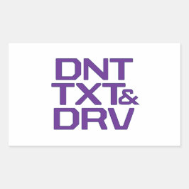 DNT TXTおよびDRV 長方形シール