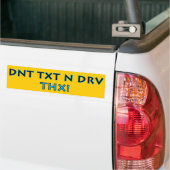 DNT TXT N DRV - THX! バンパーステッカー (トラック上)