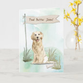 Doで手術した後にゴールデン感じレトリバーが向上 カード (黄色い花)