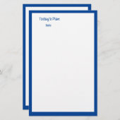 Doノート縁どの一覧に対する青いカスタムプランナーの色の 便箋 (正面/裏面)