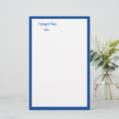 Doノート縁どの一覧に対する青いカスタムプランナーの色の 便箋 (スタンド正面)