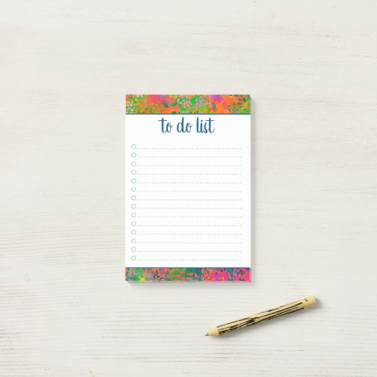 Doパーソナライズされたリストカラフルの名前抽象芸術 ポストイット (デスク上)