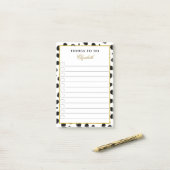 Doモダンリストにエレガントは白い黒の金ゴールド ポストイット (デスク上)