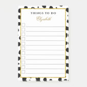 Doモダンリストにエレガントは白い黒の金ゴールド ポストイット (正面)