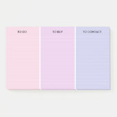 Doリストに並んだピンク色の紫3のカテゴリ ポストイット (正面)