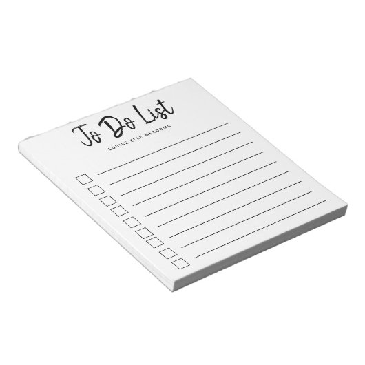 Doリストに対して線パーソナライズされたで付けられたブラシ ノートパッド (アングル)