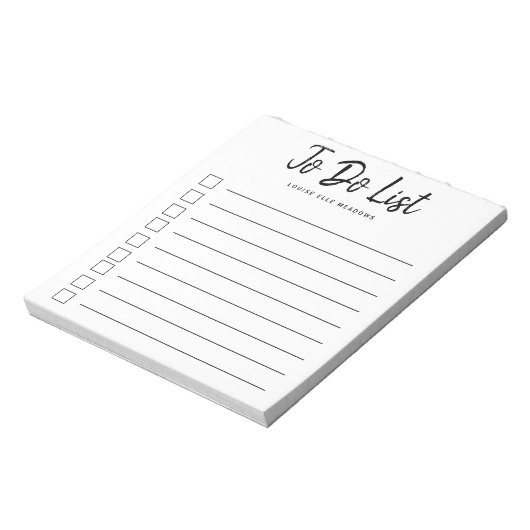 Doリストに対して線パーソナライズされたで付けられたブラシ ノートパッド (回転)