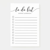 Doリストに対すリラックスる黒と白のスクリプト ポストイット (正面)