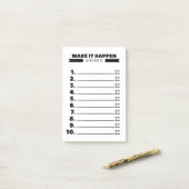 Doリストに白黒で表示する ポストイット (デスク上)