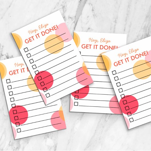 Doリストの実行おもしろい紙吹雪を取得 |名前をカスタムする ポストイット