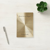 Doリストカスタムに並べられた金ゴールドメタリック ポストイット (オフィス)