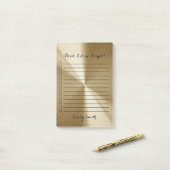 Doリストカスタムに並べられた金ゴールドメタリック ポストイット (デスク上)