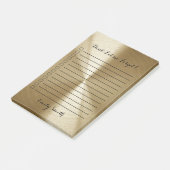 Doリストカスタムに並べられた金ゴールドメタリック ポストイット (アングル)