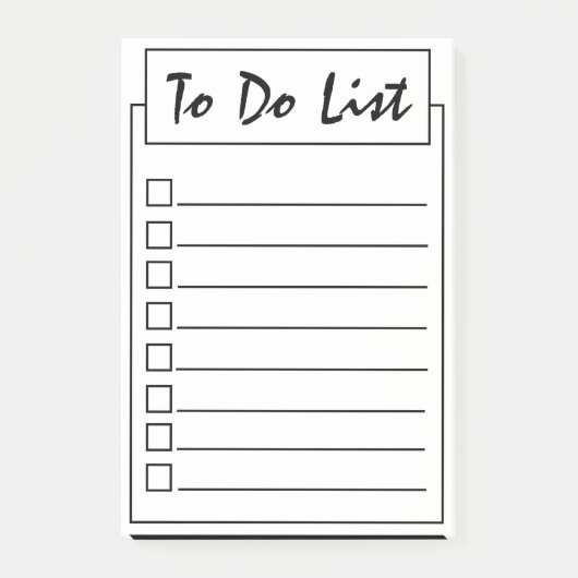 Doリストシンプルに白の黒 ポストイット (正面)