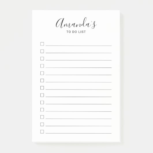 Doリストモダンに白黒のスクリプトを作成 ポストイット (正面)