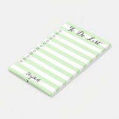 Doリスパーソナライズされたトのストライプの緑のチェックリスト ポストイット (アングル)