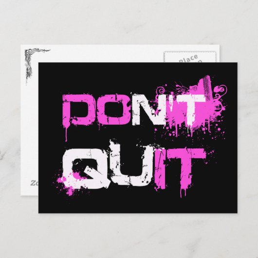 DO やめ NOT – それこ絵を描そ都市引用文ク ポストカード (正面/裏面)