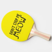 Do ストップ MeモダンおもしろいCat黄色Black Typo 卓球ラケット (横)