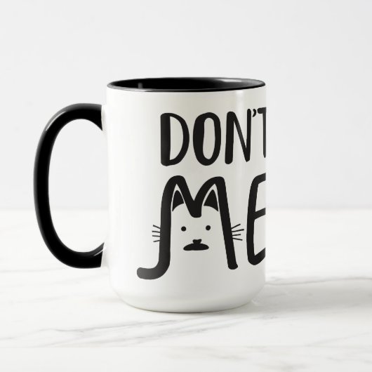 Do ストップ Me │おもしろい引用文白黒タイポグラフィ マグカップ (左)