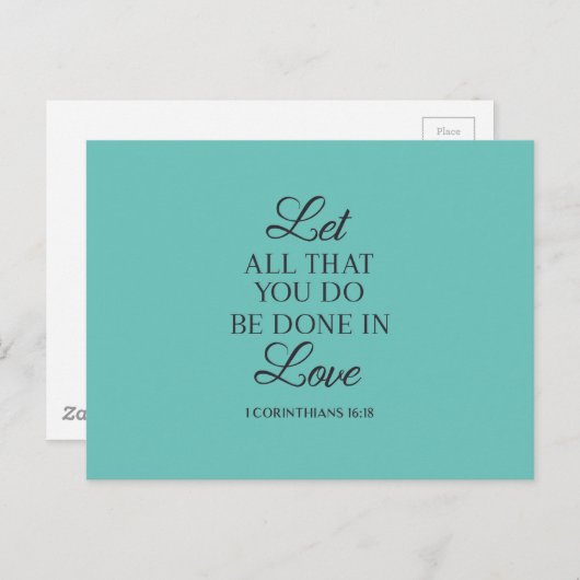 Do All with Love引用文 ポストカード (正面/裏面)