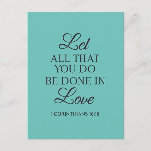 Do All with Love引用文 ポストカード (正面)