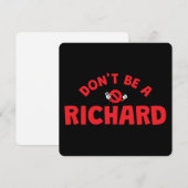 Do Be A Richard Greeting Card – 皮肉おもしろい的 シーズンカード (正面/裏面)