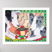 Do Border Collies Have Coffee? Art Poster ポスター (正面)