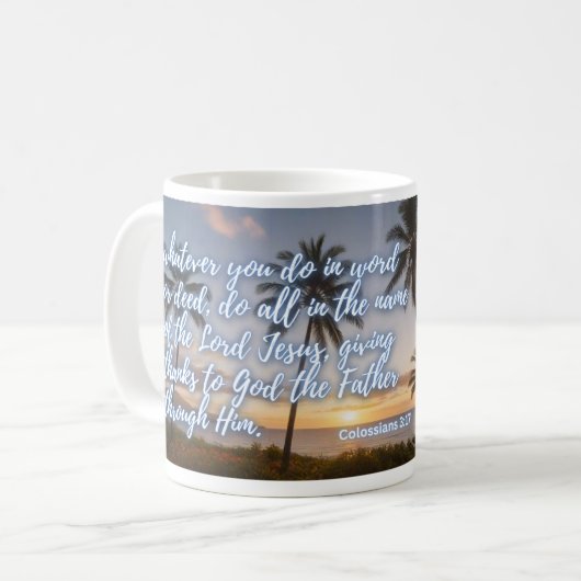 Do Everything in Jesus' Name Mug コーヒーマグカップ (正面左)