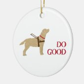 Do Good -イエロー・ラブラドール・レトリーバー- See Eye Dog セラミックオーナメント (左)