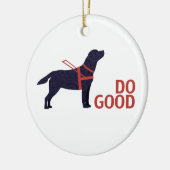 Do Good - Service Dog - Black Lab セラミックオーナメント (左)