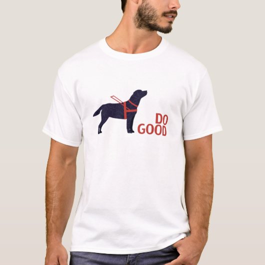 Do Good - Service Dog - Black Lab Tシャツ (正面)