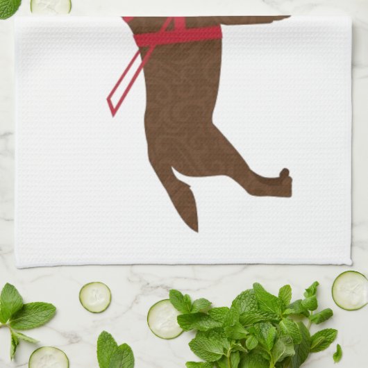 Do Good - Service Dog - Chocolate Lab キッチンタオル (折り畳み)