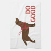Do Good - Service Dog - Chocolate Lab キッチンタオル (縦)