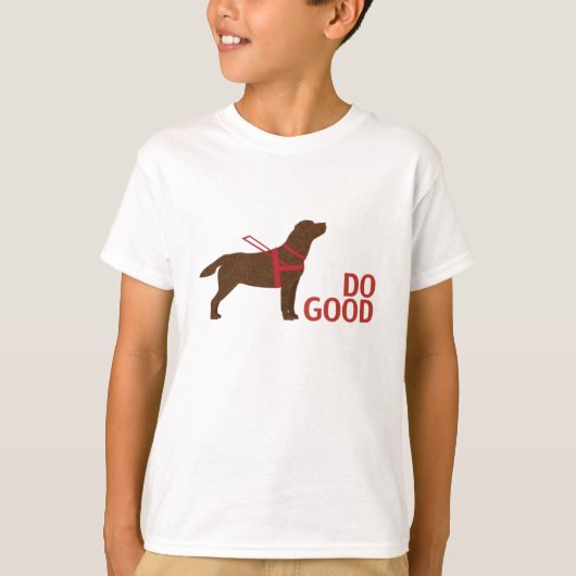 Do Good - Service Dog - Chocolate Lab Tシャツ (正面)