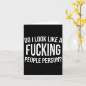 Do I Look Like A Foring People Person Funny Humor  カード (黄色い花)