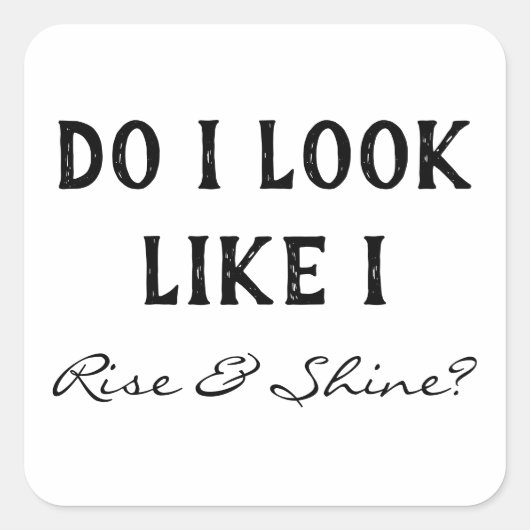 Do I Reise & Shine Night Shiftの同僚に見える スクエアシール (正面)