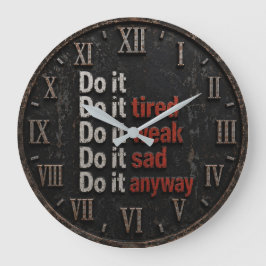 Do It Anyway Motivational Quote Gift ラージ壁時計
