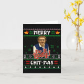 Do It Funny Chit-mas Christmas Meme  カード (黄色い花)