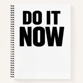 Do It Now Motivational Quote Minimal Typography In ノートブック