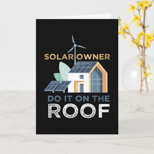 Do It On The Roof Solar Photovoltaic カード (黄色い花)