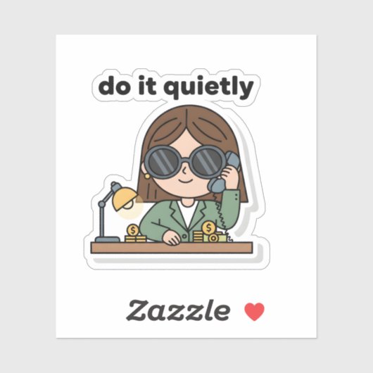 Do It Quietly Sticker – Silent Hustle Energy シール (シート)