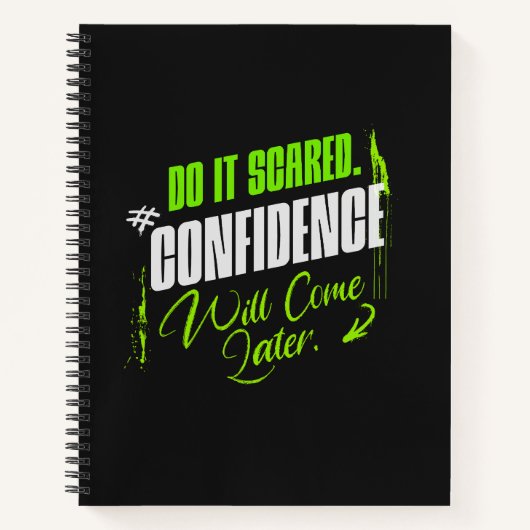 Do It Scared – Motivational Confidence for Goals ノートブック (正面)