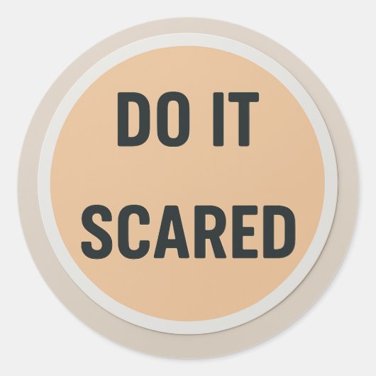 DO IT SCARED Sticker ラウンドシール (正面)