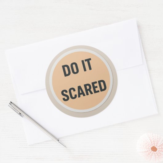 DO IT SCARED Sticker ラウンドシール (封筒)